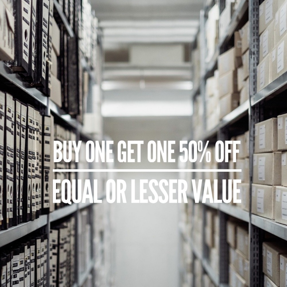 BOGO 50% OFF